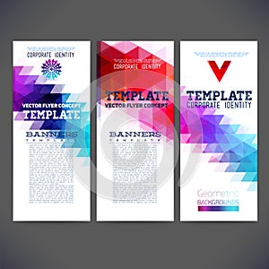 Set corporate identity kit or business kit with artistic, abstract vector template design