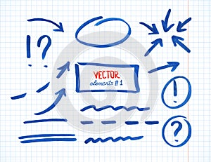 Set of correction and highlight elements, part 1