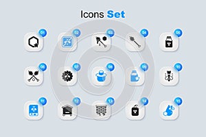 Set Cosmetic tube with honey, Bee flower, Stop bee, Book about, and honeycomb, Queen, Honeycomb and Beekeeper protect