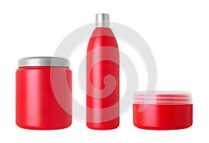 Set of cosmetical bottles