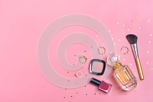 Set of cosmetics and accessories