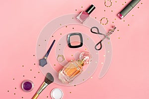 Set of cosmetics and accessories