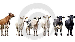 Set of cows isolated on a white background for your designs.