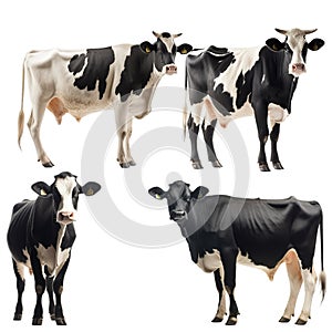 Set of cows isolated on a white background for your designs.