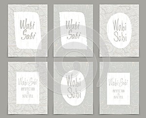 Set of creative journaling cards template for japanese