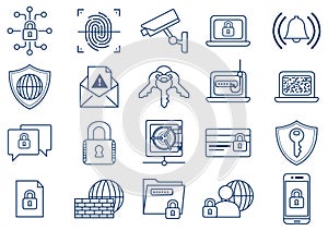 Set of crime icons. Vector illustration decorative design