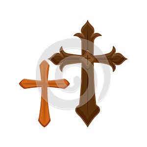 Set of crosses catholics photo