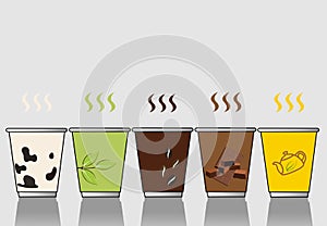 Set cup vector illustrator Ep.3