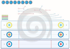 Set of Curling Sheet, Paths of movement and Curling Stones directly above.