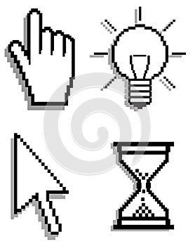 Set of cursors , internet icon