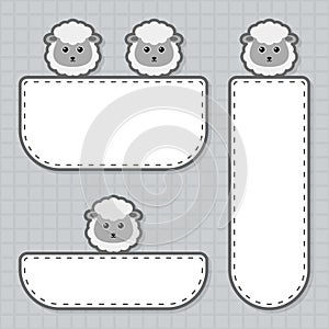 Set of cute banner with Sheep