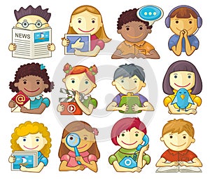 Set Of Cute Characters For Web Menu