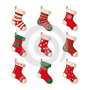 Set of cute Christmas socks.