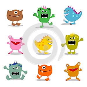 Set of cute little monsters 1