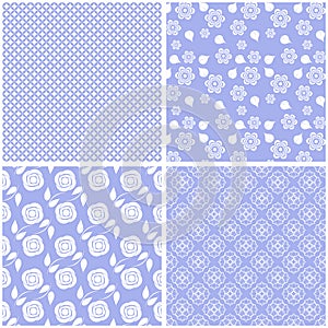 Set of cute seamless patterns