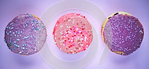 Set of cute sweet cupcake