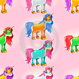 Set of cute unicorns