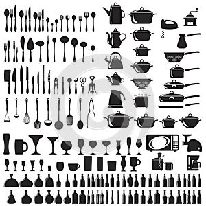 Set of cutlery icons photo