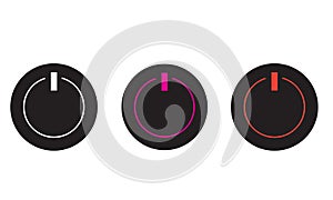 A set of 2D on-off buttons with a simple design