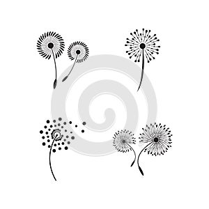 Set of Dandelion vector icon design