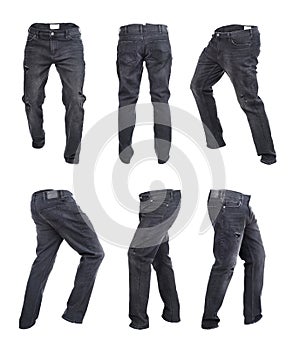 Set of dark empty denim pants