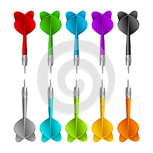 Set of darts. Vector color game concept