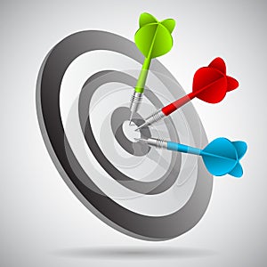 Set of darts. Vector color game concept