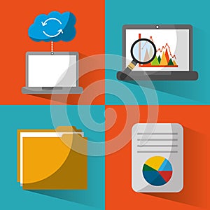 Set of data base center server file document
