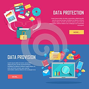 Set of Data Protection and Provision Web Banner