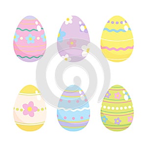 isolated easter egg set