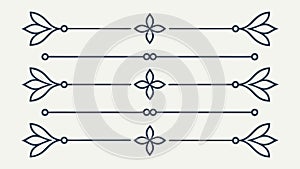 Set of Decorative Arrows Line Art Elements, vector design Generative AI