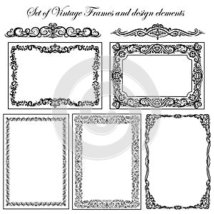 Set of Decorative borders and frames.