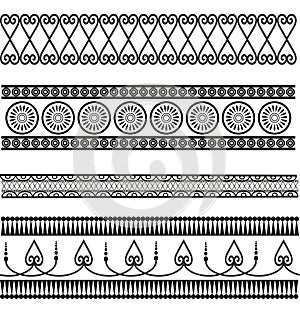 Set of decorative dividers, borders.