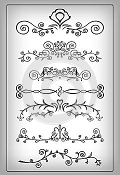 Set of decorative elements