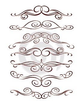 Set of decorative elements.Vector illustration.Well built for easy editing.