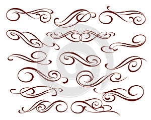 Set of decorative elements.Vector illustration.Well built for easy editing.