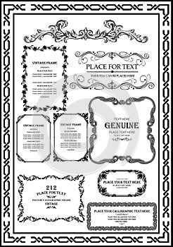 Set decorative vintage frame black color  picture is very good