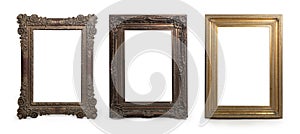 Set of Decorative vintage frames and borders isolated