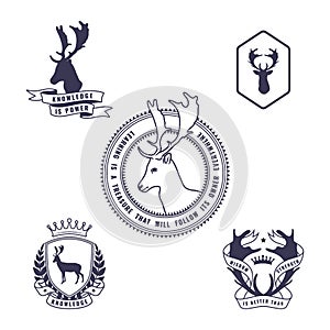 Set of deer emblem