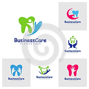 Set of Dental Care logo design vector. Icon Symbol. Template Illustration