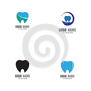 Set Dental logo Template vector illustration icon design