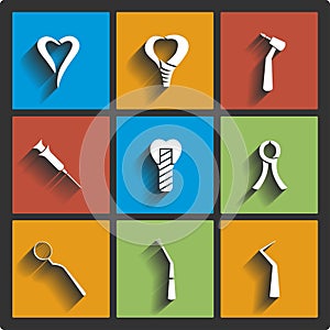 Set of Dental theme icons.