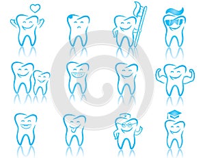 Set of dentistry symbols