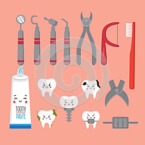 Set of Dentistry Tools icon