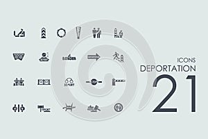 Set of deportation icons