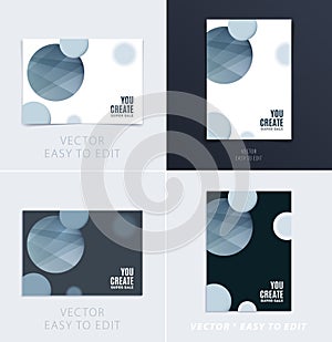 Set of Design of brochure soft template cover. Colourful modern abstract, annual report with shapes for branding.