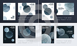 Set of Design of brochure soft template cover. Colourful modern abstract, annual report with shapes for branding.