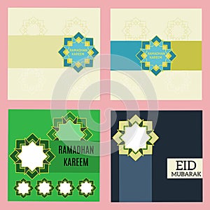 Set design of illustration ramadhan kareem background