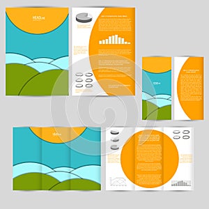 Set of design template with flyer, poster, brochure.