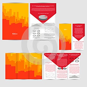 Set of design template with flyer, poster, brochure.